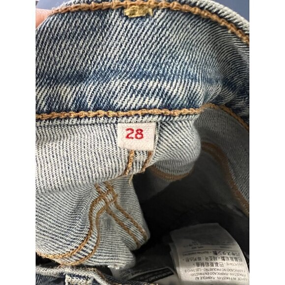 Levis Womens High-Waisted Blue Denim Jeans Size 28 button fly - Picture 5 of 16